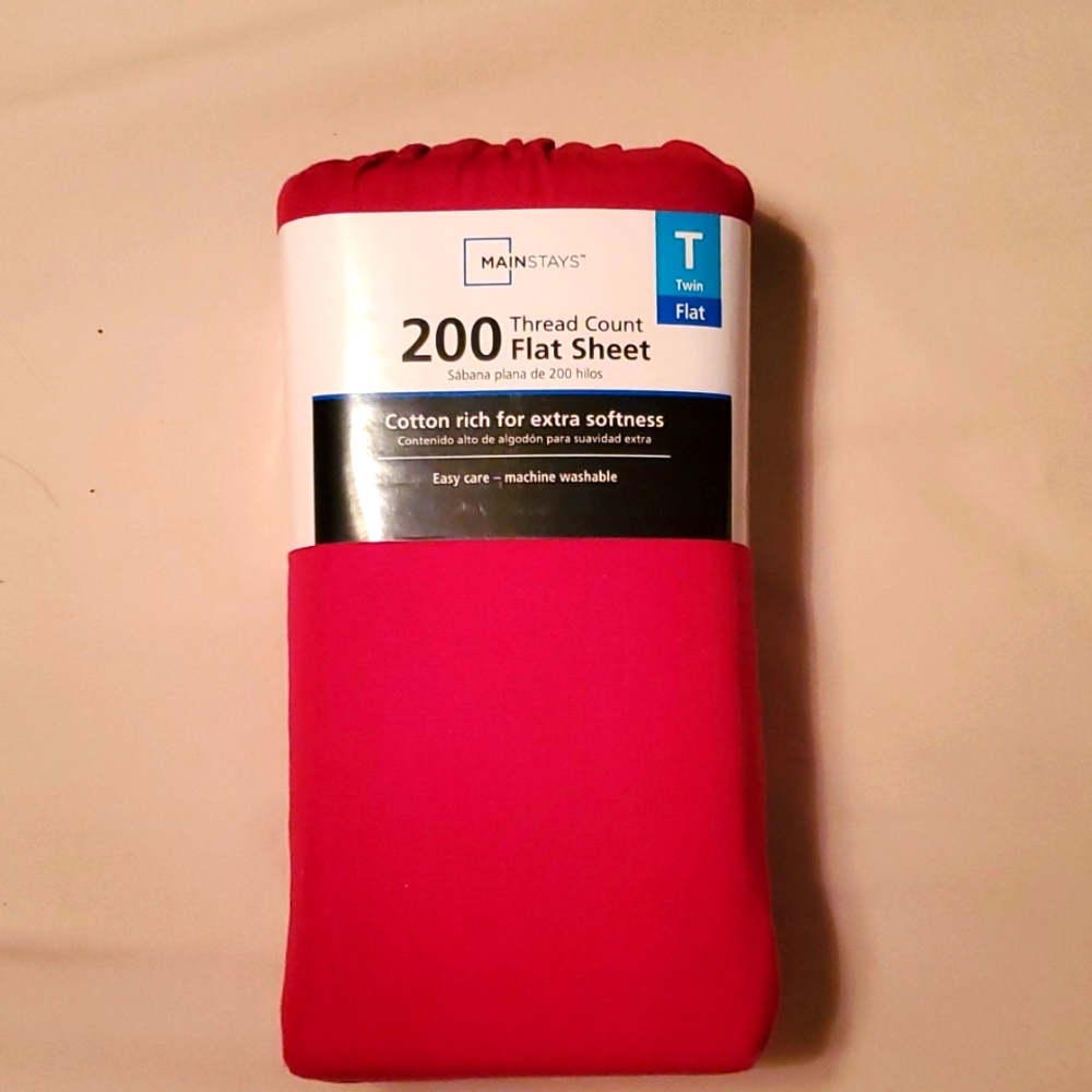 COPY - Twin flat sheet red 2 for 5 or 3 each